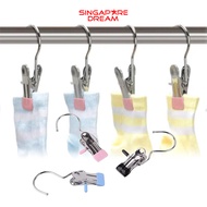 Clip Clothes Hanger, Boot Hanger, Laundry Hooks - Stainless Steel Multifunctional Hanging Clips Closet Organizer