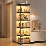 Bookcase Storage Anti-dust Family High Bookshelf Lattice Figure Music Storage Floor-standing New Sty