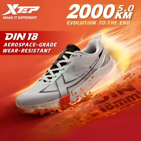 Xtep 2000km 5.0 Running Shoes Soft Marathon Sneakers Cushion Durable Professional Combat Street Ligh