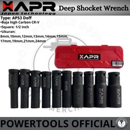 APR JAPAN Deep Impact Wrench 1/ 2inch 8mm to 24mm Hexagon Socket 10PCS AP53