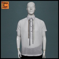 Obra ni Juan Inno Fit Polo Barong With Print - White (2270) ё