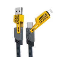 2 IN 1 27W PD Metal Fast Charging Cable Braided USB Charger Cord For iPhone Micro Android