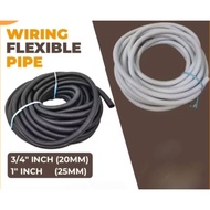 PVC CONDUIT CORRUGATED FLEXIBLE 3/4" 20MM/ 1" 25MM FLEXIBLE CONDUIT WHITE/ BLACK