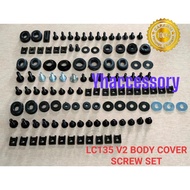 YAMAHA LC135 v1 V2 V3 V4 V5 V6 V7 LC 135 COMPLETE FULL BODY COVER SCREW SET SKRU SET COVERSET