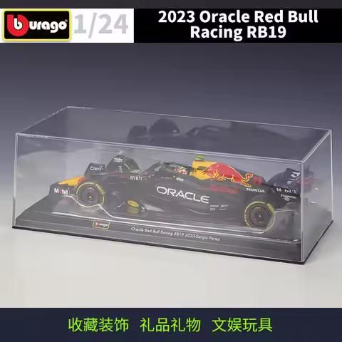 Bburago 1:24 F1 Oracle Red Bull Racing Rb19 #1 #11 Simulator Alloy Car Model Collection Display Toys