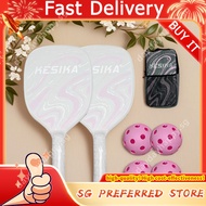【SG stock Fast Shipping】Pickleball Rackets Set Pickleball Paddle Set of 2 Rackets and 4 Pickleballs 