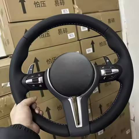 M Sport Full Leather Steering Wheel Fit For BMW M5 F10 F11 F06 F07 F12 F13 F01 F02 F03 F90 F20 F21 F