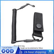 Anti-lost lanyard Military Spring Safety Strap Key Ring Chain Nylon Spring Safety Strap Flashlight H