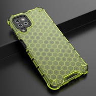 Samsung M32 - M22 - A22 4G Honeycomb Hybrid Clear Rugged Armor Case Clear Phone Case