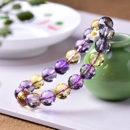 Natural crystal amethyst 128 sided 64 sided engraved bracelet, fashionable women's optimized crystal bracelet jewelry Henfeng
