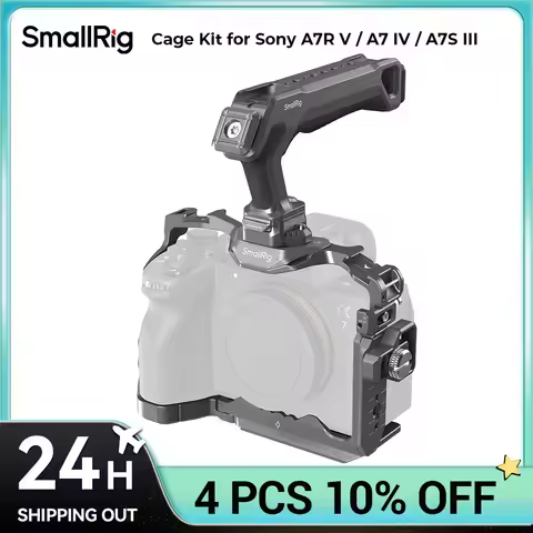 SmallRig Cage Kit for Sony Alpha 7R V/Alpha 7 IV/Alpha 7S III,HawkLock Cage with Top Handle, Clamp f