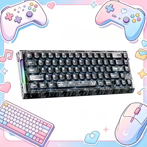 ATTACK SHARK R68 HE Mechanical Keyboard 8K Carbon Fiber Wired Magnetic Switch Gaming Keyboard 60% RG