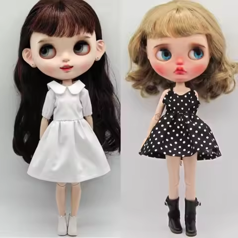 Princess Camisole Skirt Dresses For ob24 ob22 Dolls Long Dresses White Cardigans For blythe Dolls DI