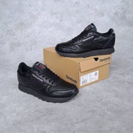 Reebok Classic Leather All Black Shoes 100% Authentic