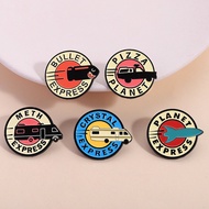 Movie Back To The Future Droning Time Machine Enamel Pin Anime Futurama Cartoon Brooch Sports Car Ba