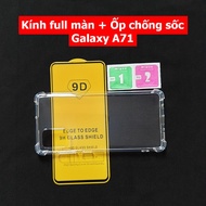 Full screen tempered glass set - Samsung A71 shockproof case Samsung A71 screen protector