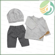 Yo3 As Baby Photo Props Chefs Hat Overcoat Outfit Set Photoshoot Props Infant Chefs Costume