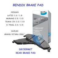 ORIGINAL BENDIX REAR BRAKE PAD DB1509MKT NISSAN LATIO 1.6 1.8 MURANO 2.5 3.5 TEANA J31 2.0 2.5 X-TRA