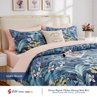 KATUN Premium Cotton Bed Sheets with Azure Bloom Motif By Star Cotton Material, Homemade/ Bed Sheets