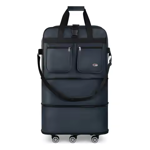 30/36/40 Inch Foldable Expandable Suitcase Bag Water-resistant Large Capacity Rolling Travel Luggage