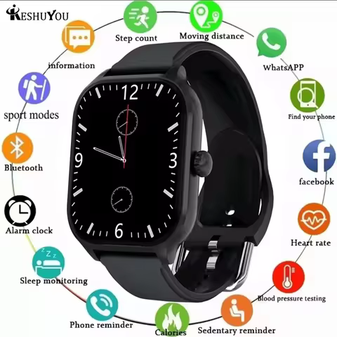 KESHUYOU 2025 New Smart Watch H9 Pro Max 2.01 inch HD Display Receive Calls Multi Sport Mode Smartwa
