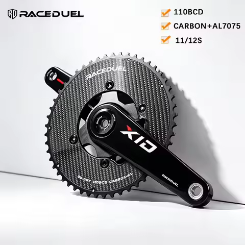 Carbon Road Bike Chainring RACEDUEL 110BCD Bicycle Chainring 50-34T 52-36T 53-39T 54-40T Chainwheel 