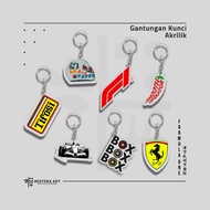 GANTUNGAN F1 Acrylic Keychain | Key Chain Acrylic Formula One F1