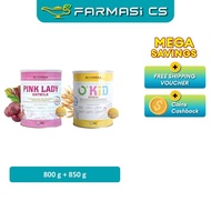 Biogreen Pink Lady 800g + OKid Oatmilk 850g FREE Biogreen Sample