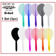 Condor darts Flight - TEAR DROP/PEAR Plain Color Unbreakable Integrated dart flight For steel tip an