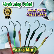 Rice Field Eel Fishing Hook Urek Eel white steel material nylon string damyl mambo rainbow 2 layers 
