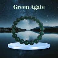 绿玛瑙圆珠手串 Green Agete Bracelet#10mm