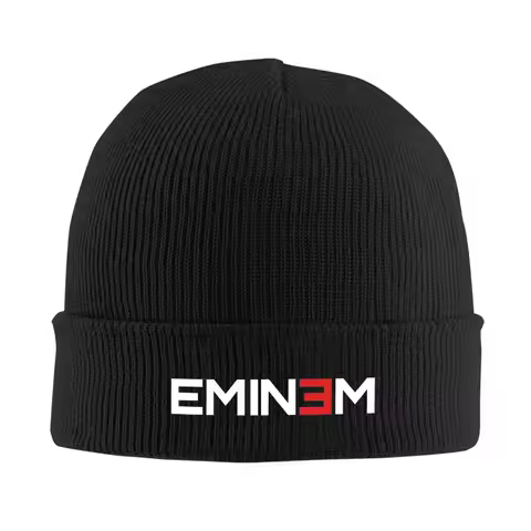 Eminem Merch Bonnet Hat Street Knitted Hat for Men Women Winter Warm Skullies Beanies Cap for Travel