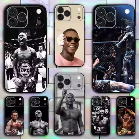 I-Israel A-Adesanya Phone Case For iPhone 17,16,15,14,13,12,11,X,XR,XS,Plus,Mini,Pro,Max Soft black 