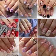 NS(PART 16) 24pcs 3D Mid-Length Fake Nails With Box (Free jelly glue) Nail Beauty Care Wedding