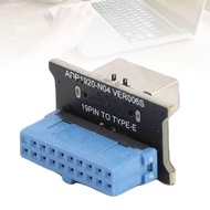 USB 19 Pin To Type C Adapter  Plug and Play Portable 3.0 19PIN E for Computer Motherboard