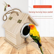 Bird Nests Box Parakeet Breeding Cage Wood Budgie House For Cockatiel Parrot