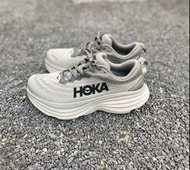 HOKA ONE ONE Bondi 8 邦代8缓震长距离 公路跑步鞋 男款 灰色
