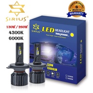 Sirius 130W / 260W Super Bright LED 12V H1 H4 H7 H8 H11 9005 HB3 9006 HB4 D1S D2S D3S D4S D5S D8 H15