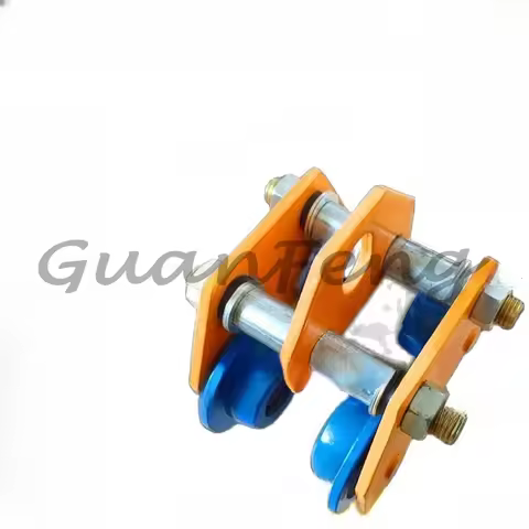 0.5/1 Ton Plain Trolley Manual Hand Push Beam Monorail Trolley Lifting Chain Hoist Chain Block Crane