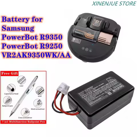 Robot Vacuum Cleaner Battery 21.6V/5000mAh DJ96-00193D for Samsung PowerBot R9350,R9250,VR2AK9350WK/