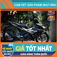 TEM RỜI mẫu MX vàng đồng cho Exciter 150 đen