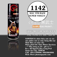 Chai sơn xịt sơn xe máy Samurai 1142 màu tím đậm SUPER VIOLET màu siêu bền đẹp giá rẻ shop uy tín