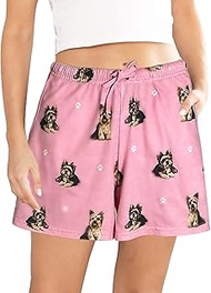 Pet Lover Pajama Shorts for Women -Causal Lounge Shorts with side Pockets and Drawstring - Women's s