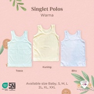 [Toms] Libby (3Pcs) Singlet Plain Color Baby & Kids Undershirt/ White/