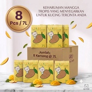 Ez Cat - Bundle of 8 x 7L Tofu cat litter tofu cat litter/ Variant mango