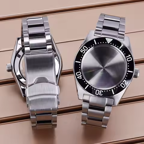 40.5mm Watch Case Solid Steel Bracelet Blue AR Coating Sapphire For Mod SPB143J1/SPB253J1 Black Tige