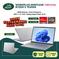 ADVAN Laptop Workplus Heritage Ryzen 5 7535HS | 16GB/1TB | Exclusive Batik Design | 14" IPS Full HD