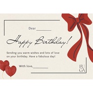 BIRTHDAY PACKAGE - FUUGA BIRTHDAY CARD & BOX - ELEGANT BIRTHDAY CARD - LUXURY BIRTHDAY CARD