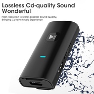 Bluetooth 5.0 Audio Receiver Transmitter With Battery 3.5MM AUX Jack USB Dongle Stereo Music Wireless Adapters For TV PC Car Kit