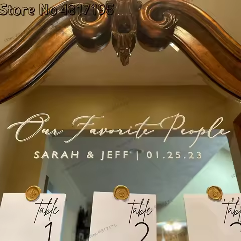 Our Favorite People Wedding Sign Decal Custom Date Wall Stickers Find Your Seat Wedding Sign Wedding